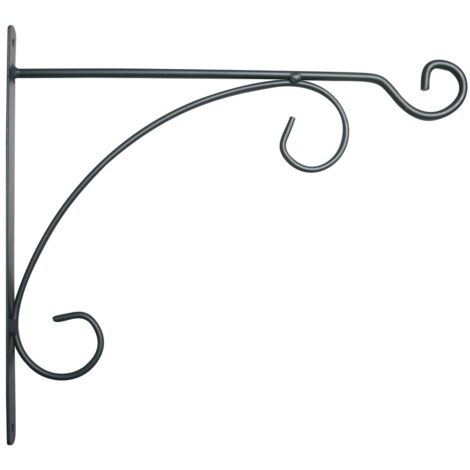 Potence fer rond anthracite 40x36 cm