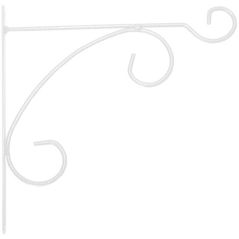 Potence fer rond blanc 32x30 cm