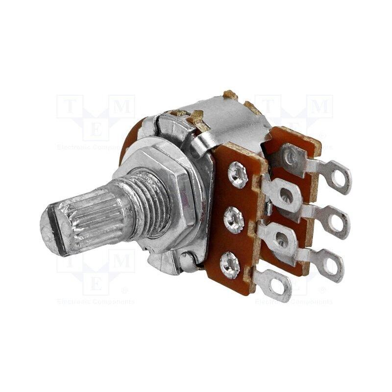 

POTENCIOMETRO 220K DOBLE Logaritmico Eje 6mm