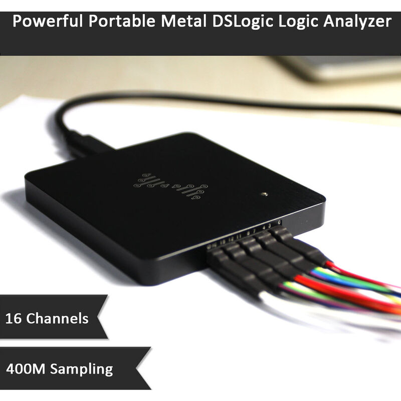 

Potente analizador logico DSLogic de metal portatil de 16 canales,Edicion mejorada, 400 MHz