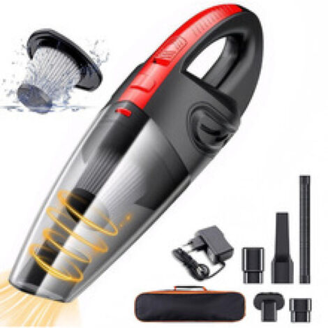 Potente aspiradora de mano inalámbrica de 120 W y 3600 mAh con función de secado rápido, filtro HEPA lavable y 5 boquillas. Recargable para el hogar, la mesa, la oficina y el coche.