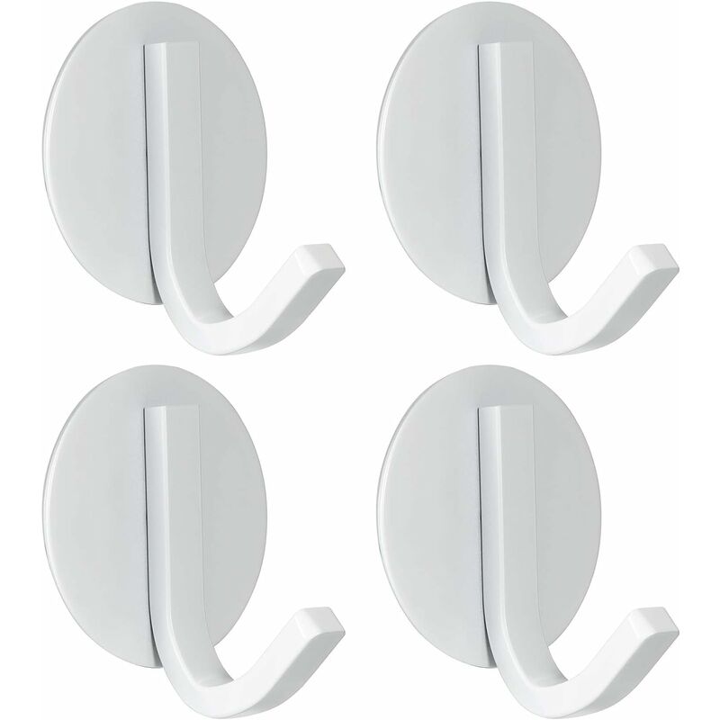 

Potente gancho adhesivo de acero inoxidable blanco (1 gancho x 4 piezas)