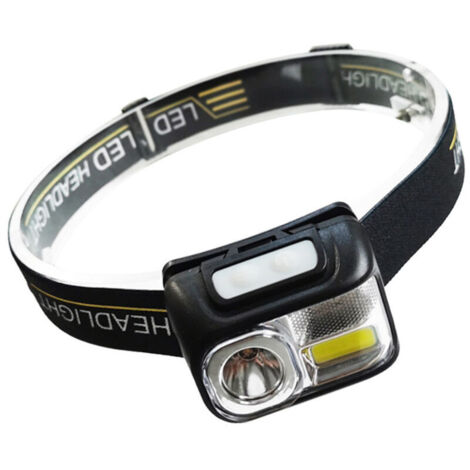 Potente lampada frontale a LED, a lungo raggio, portatile, con ricarica a induzione USB per la corsa notturna all'aperto, la pesca, DUBUNS