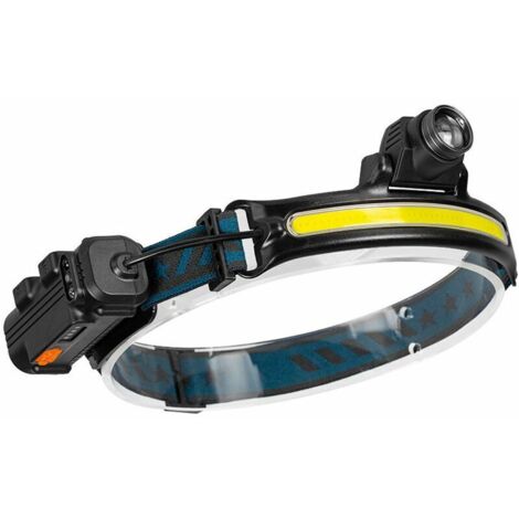 Potente lampada frontale a LED ricaricabile, torcia frontale con zoom e modalità sensore sensibile, luce Halo impermeabile IPX65 per pesca notturna, campeggio e ciclismo - [Classe energetica A++]