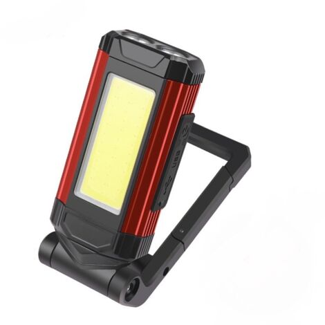 Potente linterna LED recargable con luz roja.