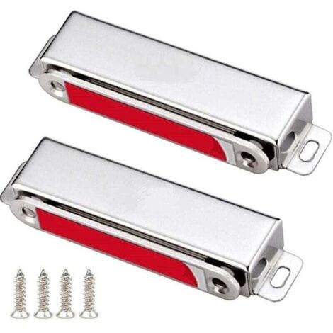 Potenti chiusure magnetiche per ante di armadi da 28 kg, chiusure magnetiche in acciaio inossidabile a 2 pezzi, chiusura magnetica forte per mobili, magnete potente per cassetti, porte della doccia, a