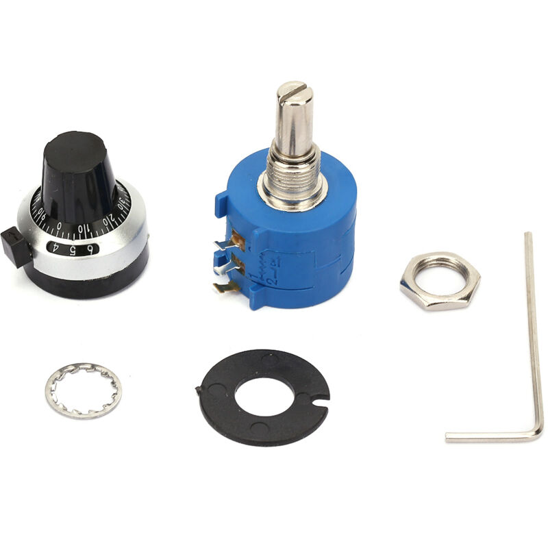 Ineasicer - Potentiomètre à enroulement filaire 2W à cadran de comptage haute précision 3590S-2-101L 100Ohm