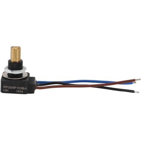 Potenziometro rotativo con filo connettore 10K Ohm Conico lineare Resistenza regolabile 3 pin ABS Rame IP65