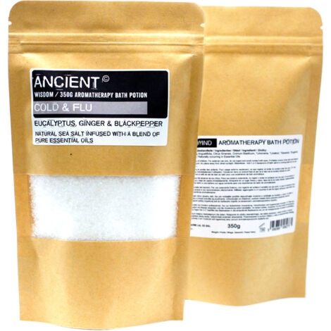 Potion de Bain Aromathérapie en Sachet Kraft 350g - Rhume & Grippe- Vendu par 1