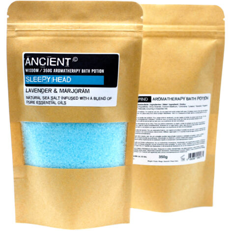 Potion de bain d'aromathérapie en sachet kraft 350g - Sleepy Head- Vendu par 1
