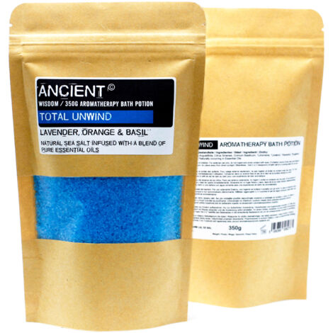Potion de bain d'aromathérapie en sachet kraft 350g - Total Unwind- Vendu par 1