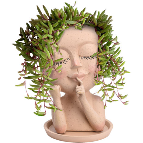 Potpourri-Frauenkopf mit innovativem Abflusssystem  Harzfigur 23 x 16 x 14 cm  In 2 Farben erhältlich