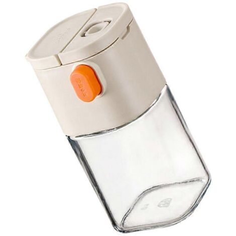 Pots à épices en verre transparent réglables, doseur quantitatif pour cuisson, bouteille d'assaisonnement pratique.