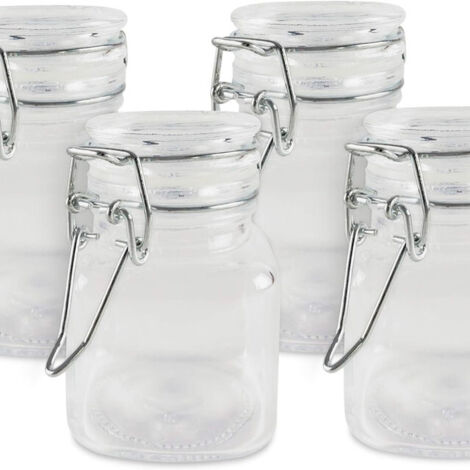 Pots à épices en verre transparent – réutilisables – Ensemble de cuisine