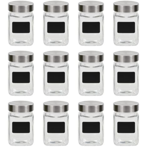 Lot de 6 bocaux de conservation en verre avec couvercle doré 300