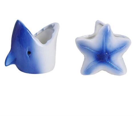 Pots de fleurs animaux marins Étoiles de mer bleues Requins Petit pot de fleurs--