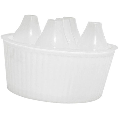 pots de fleurs blancs à 2 niveaux à arrosage automatique