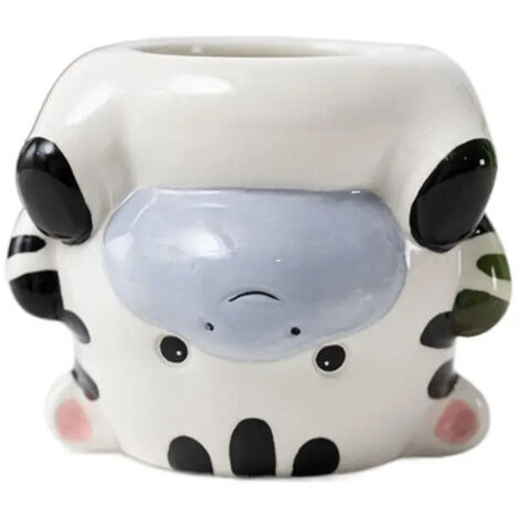 Pots de fleurs cylindriques en céramique de 4,13 pouces avec soucoupe