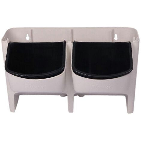 Pots de fleurs empilables muraux, jardinière verticale suspendue pour balcon, décoration intérieure/extérieure, grand modèle blanc.
