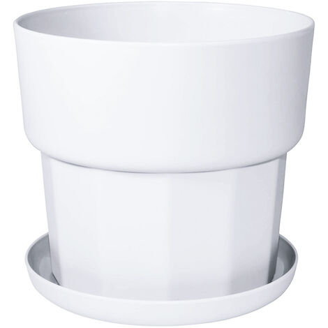Pots de fleurs en plastique, pots à arrosage automatique pour l'intérieur et l'extérieur, trous de drainage, réservoirs d'eau, design moderne