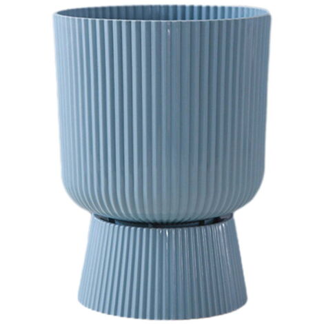 Pots de fleurs en plastique, pots de fleurs avec trous de drainage, jolis pots de fleurs, contenants pour plantes, adaptés à la décoration du jardin, de la maison et du bureau - bleu