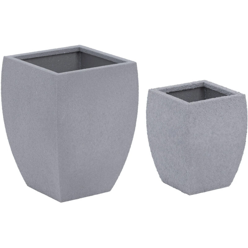 Royal Catering - Pots de fleurs Lot de 2 Pot de fleur Acier corten Conique / arrondi