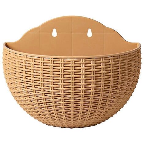 Pots de fleurs muraux, pots de fleurs suspendus à la rambarde du balcon, pots de fleurs sur support pour plantes de fenêtre (kaki)