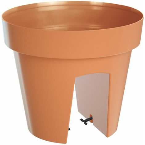 PROSPERPLAST Pots de fleurs pour balcon, jardinières, balustrades 5L ou 12L Choix couleurs terrakotta - 5 L (de)