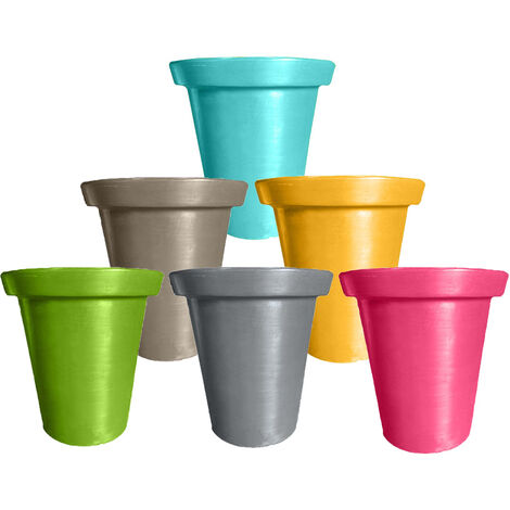Pots de fleurs rond xxl delight 760l-lot de 6
