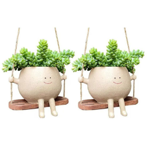 pots de fleurs suspendus en forme de balanoire exquis et charmants
