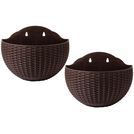 Pots de fleurs suspendus en plastique avec crochet à chaîne pour jardin