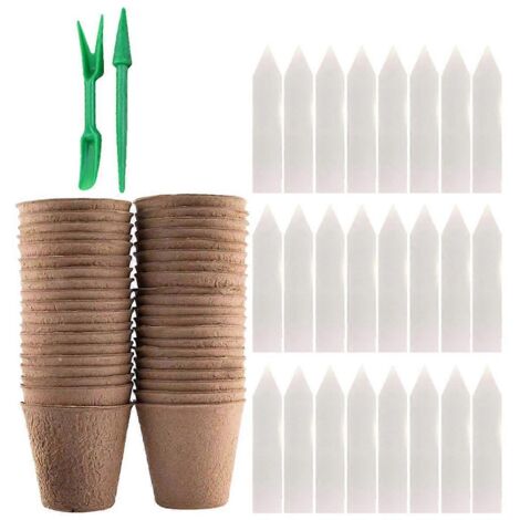 Pots de germination pour jardin extérieur, kits de pots de semis biodégradables --