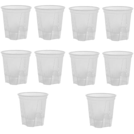 Pots de jardin en plastique transparent à arrosage automatique --