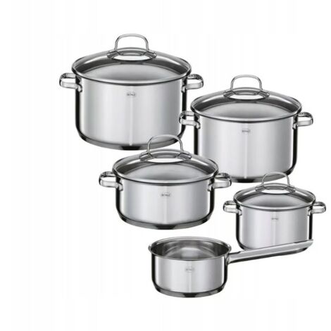 POTS EN ACIER ROSLE ELEGANCE POUR INDUCTION, 9 ÉLÉMENTS