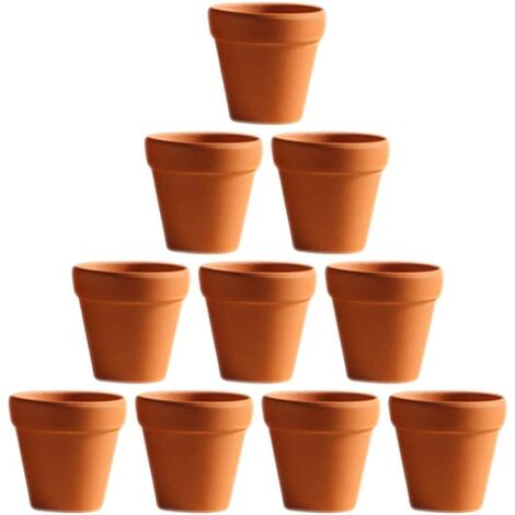 pots en argile pour plantes mini terre cuite petite plante en pot en terre cuite 10Pcs 3x3cm Petit Mini Pot en terre cuite Argile Poterie Céramique Planteur Cactus Pots de Fleurs