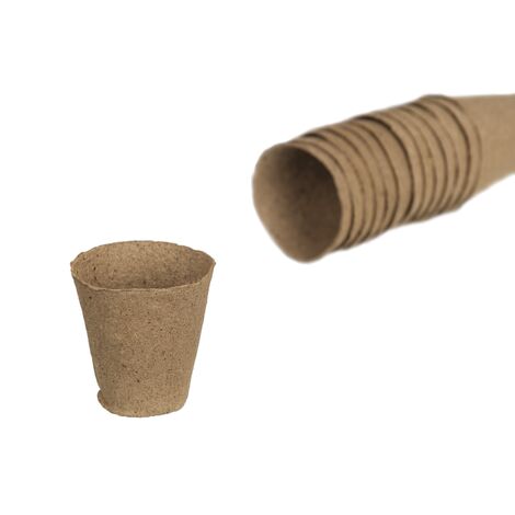 Pots En Tourbe Nature Rond Ø6cm – 24 X 4pcs