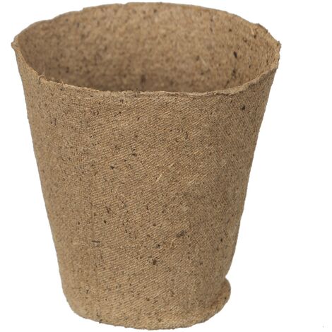 Pots En Tourbe Nature Rond Ø8x8,5cm – 18 X 3pcs