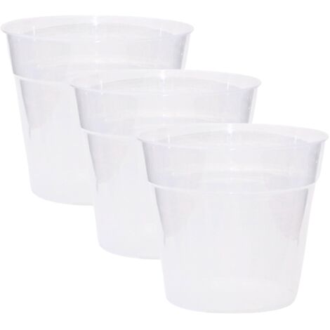 Pots transparents 23 cm pour pépinière – Trous de drainage – Parfaits pour semis, succulentes ou plantes aquatiques – Lot pratique