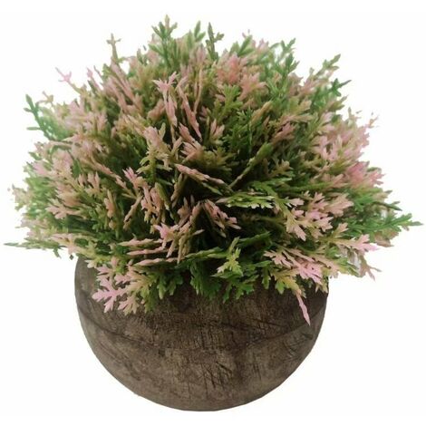 Potted artificial paste asparagus bonsai artificial flower artificial flower green plant artificial plant artificial plant (pink)