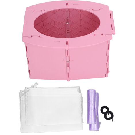 Potty pliable pour bébé rose - Toilette portable PP pour voyages, camping et trajets en voiture