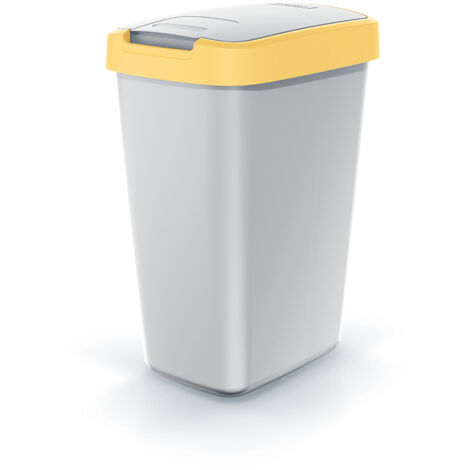 Poubelle 12L COMPACTA Q jaune clair Gris