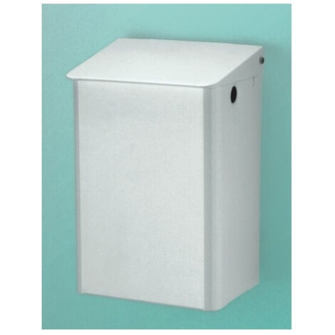 Poubelle. 15 l Aluminium blanc