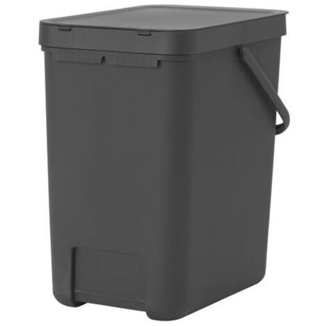 poubelle 25 l grey - sort & go - brabantia