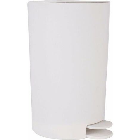 POUBELLE 3 L EN POLYPROPYLÈNE BLANC AVEC PÉDALE