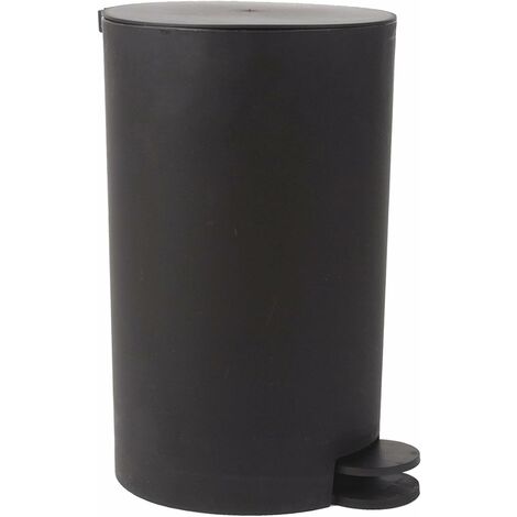 POUBELLE 3 L EN POLYPROPYLÈNE NOIR AVEC PÉDALE
