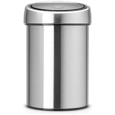 poubelle 3 l matt steel - touch bin - brabantia