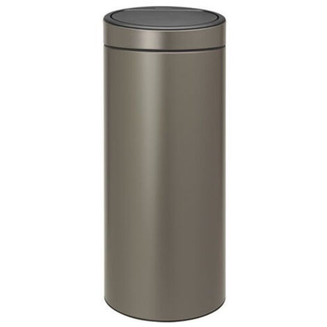 poubelle 30 l platinium - touch bin - brabantia