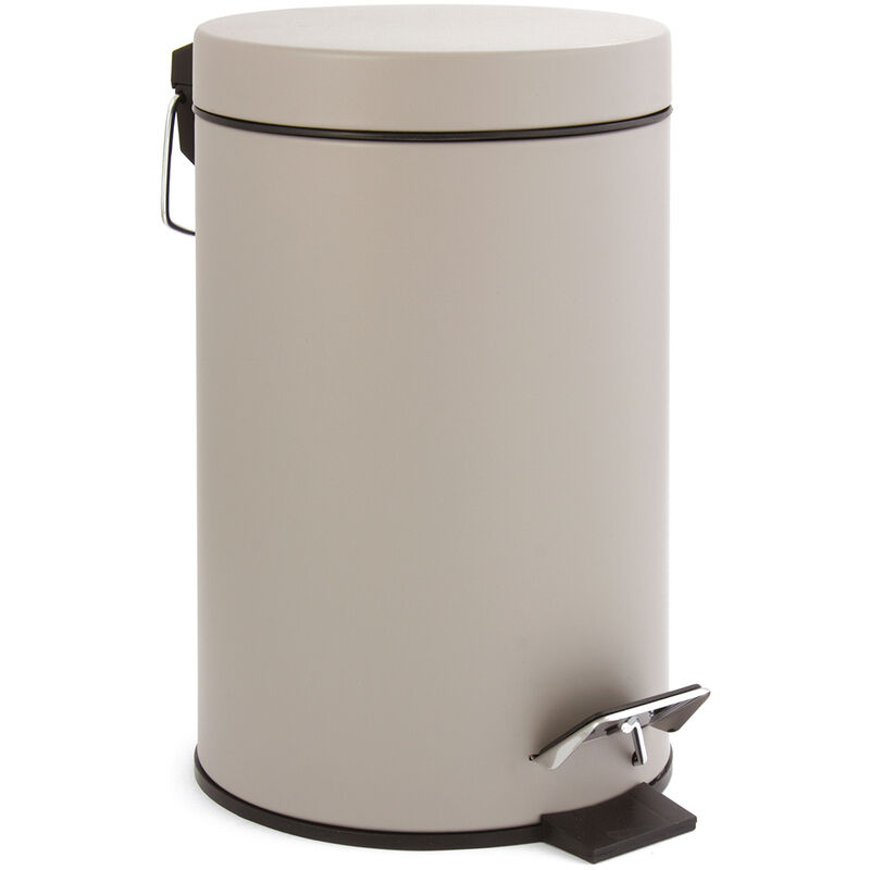 Poubelle salle de bain lady en métal beige