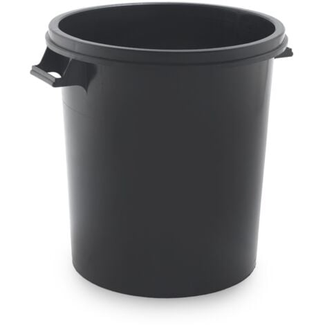 Poubelle 50 l noire sans couvercle sp berner.
