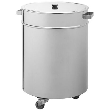 Poubelle 50 L sans Pédale sur Roue